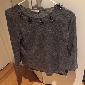 Zara top with stonework